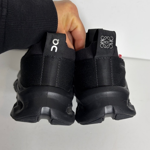 Loewe x On Running Cloudtilt Sneakers Womens 6 All Black Knit Running Shoes - Picture 8 of 15